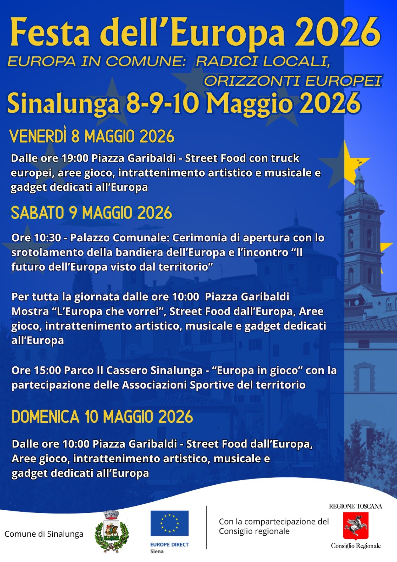 Festa D&rsquo;Europa Sinalunga Programma