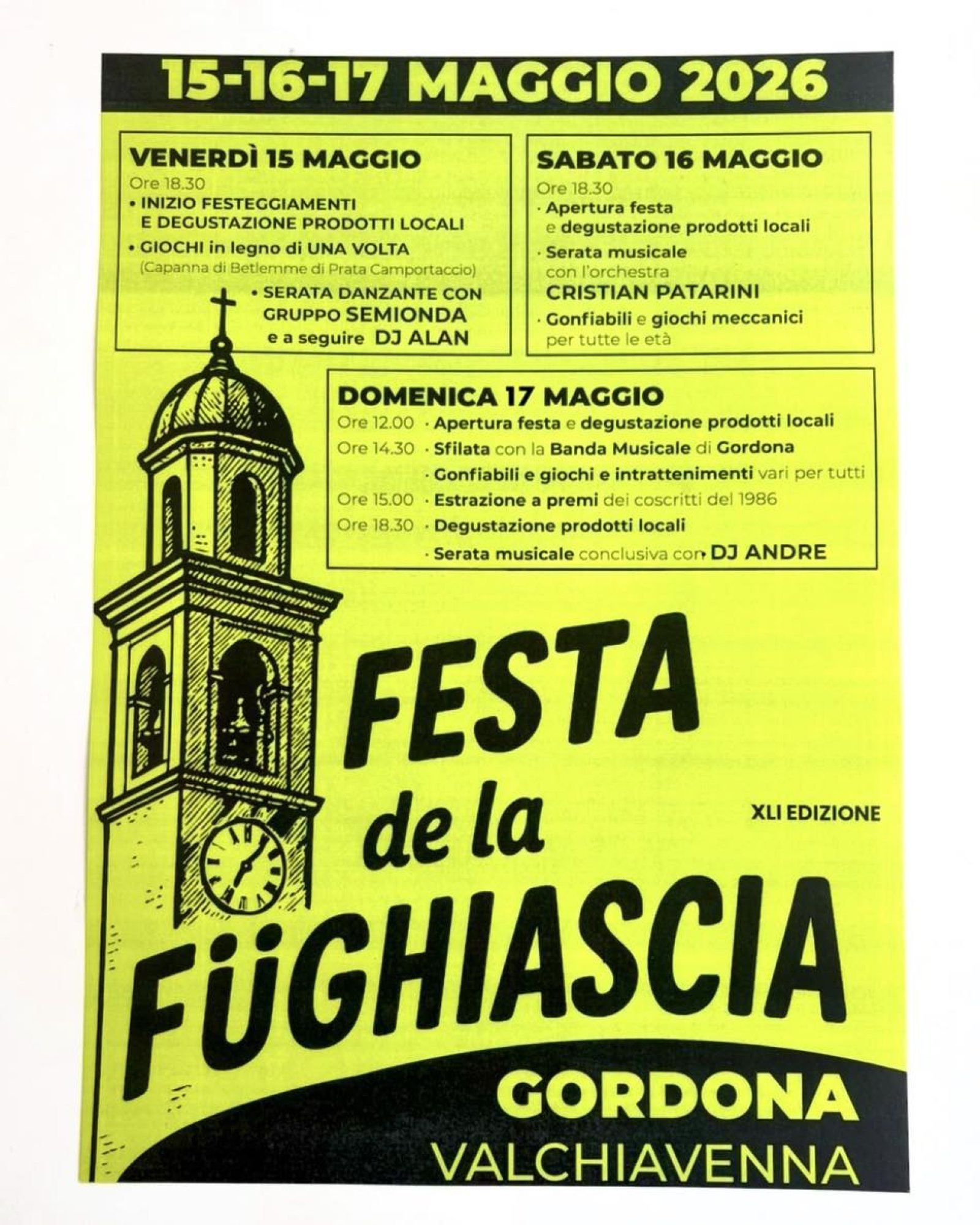 Festa De La Füghiascia Gordona Programma