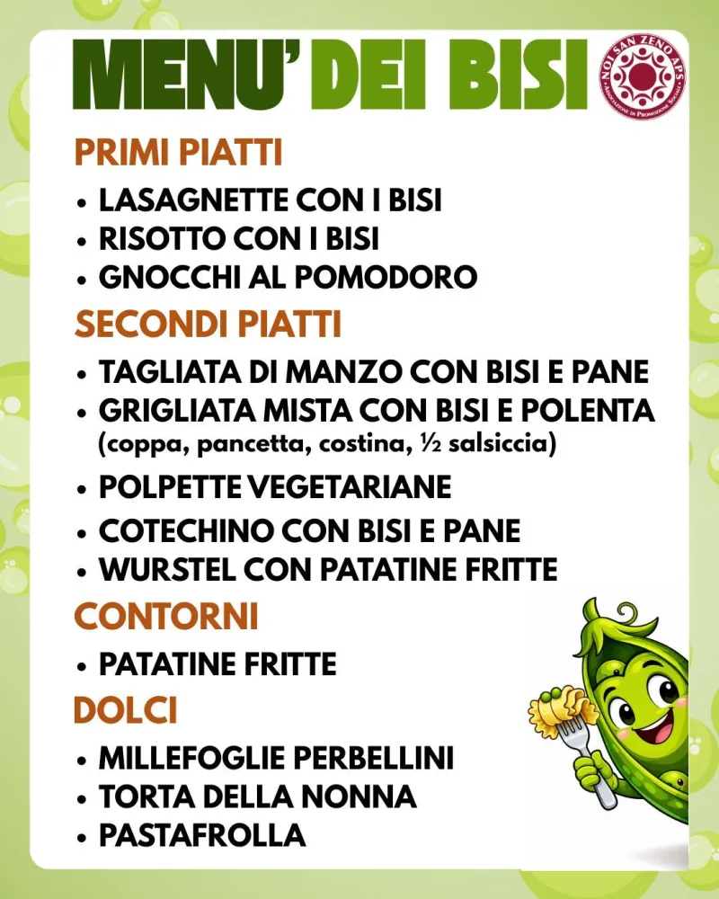 Festa Dei Bis San Zeno Di Colognola Ai Colli Menu