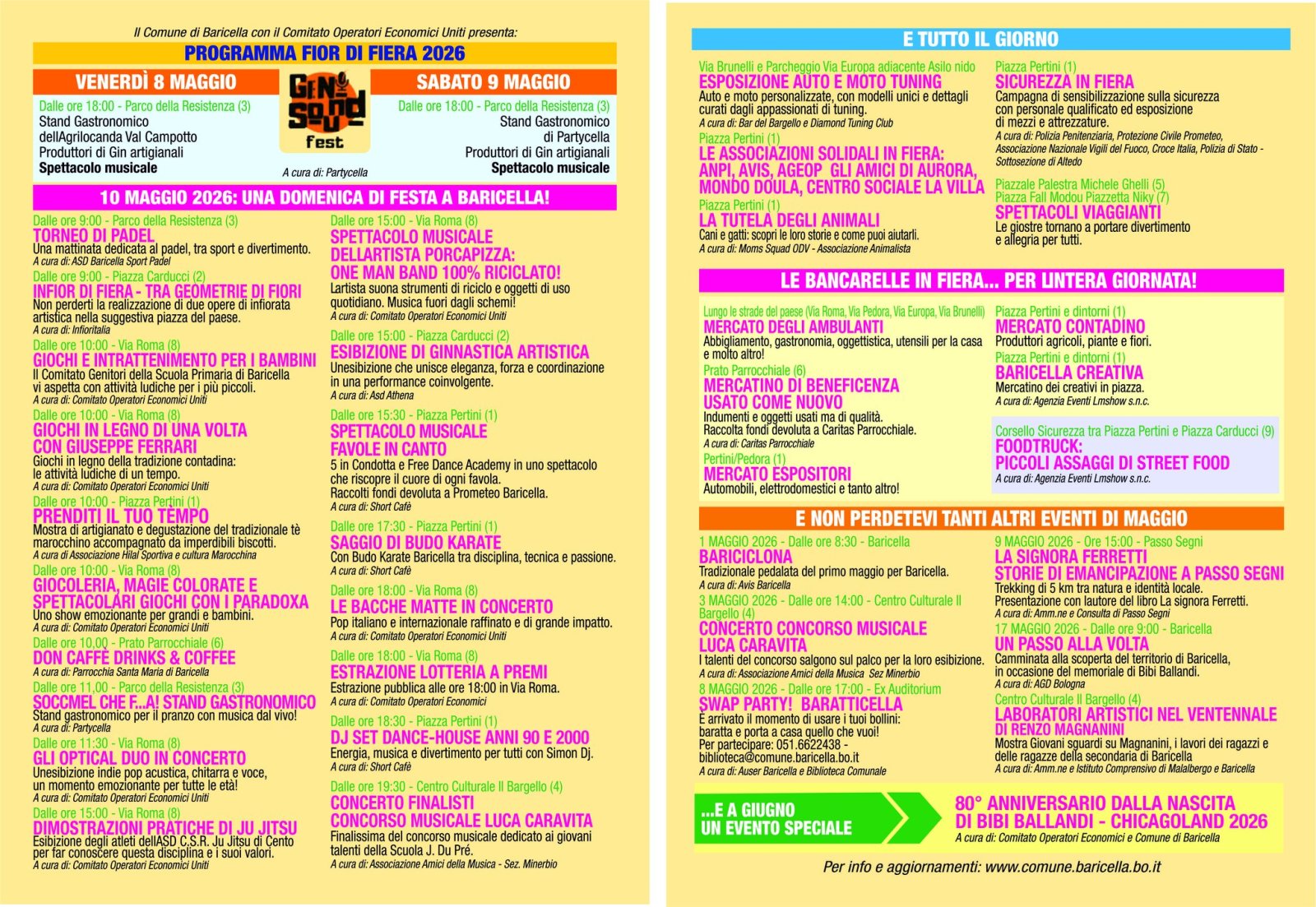 Fior Di Fiera Baricella Programma
