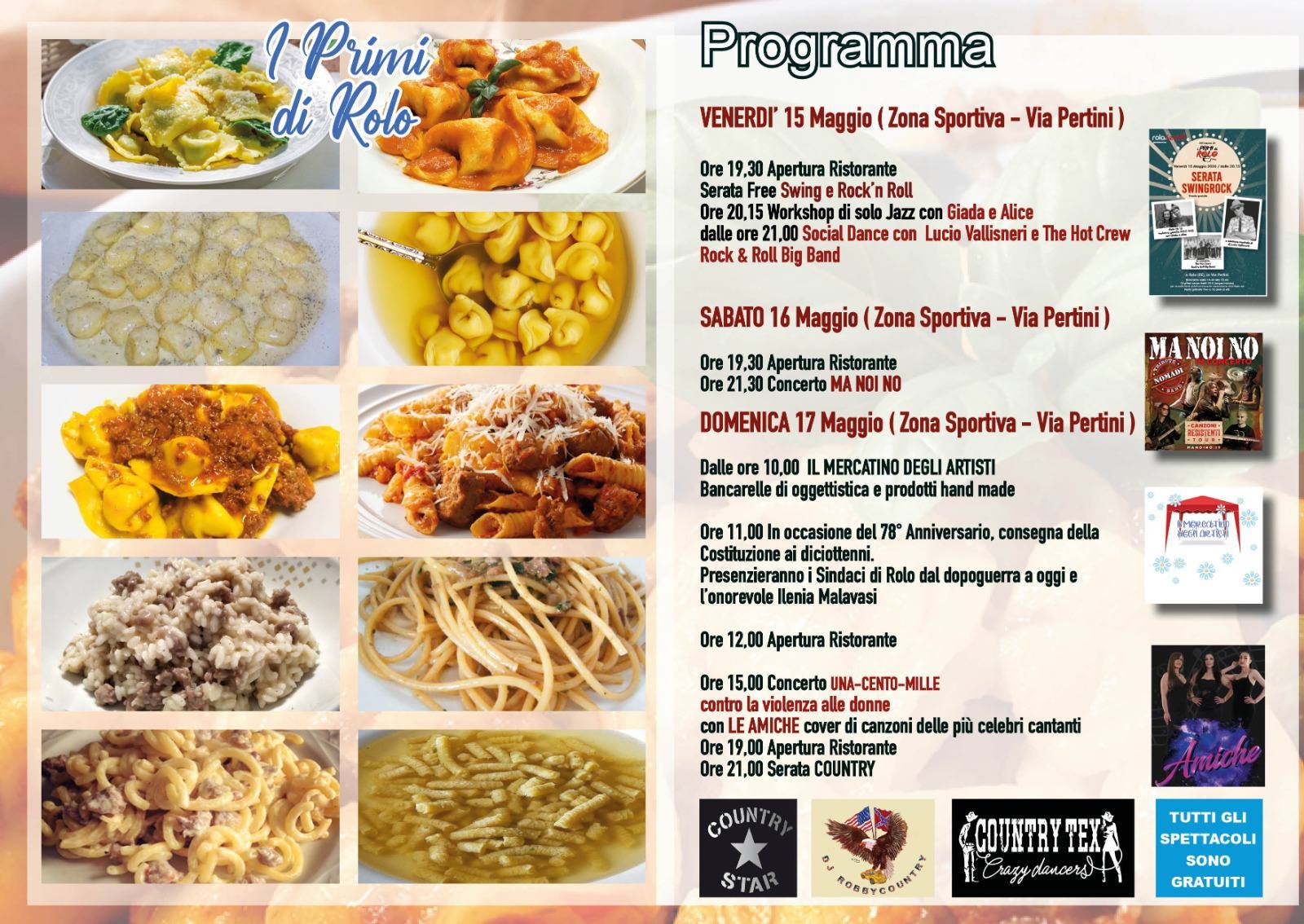 I Primi Di Rolo Programma