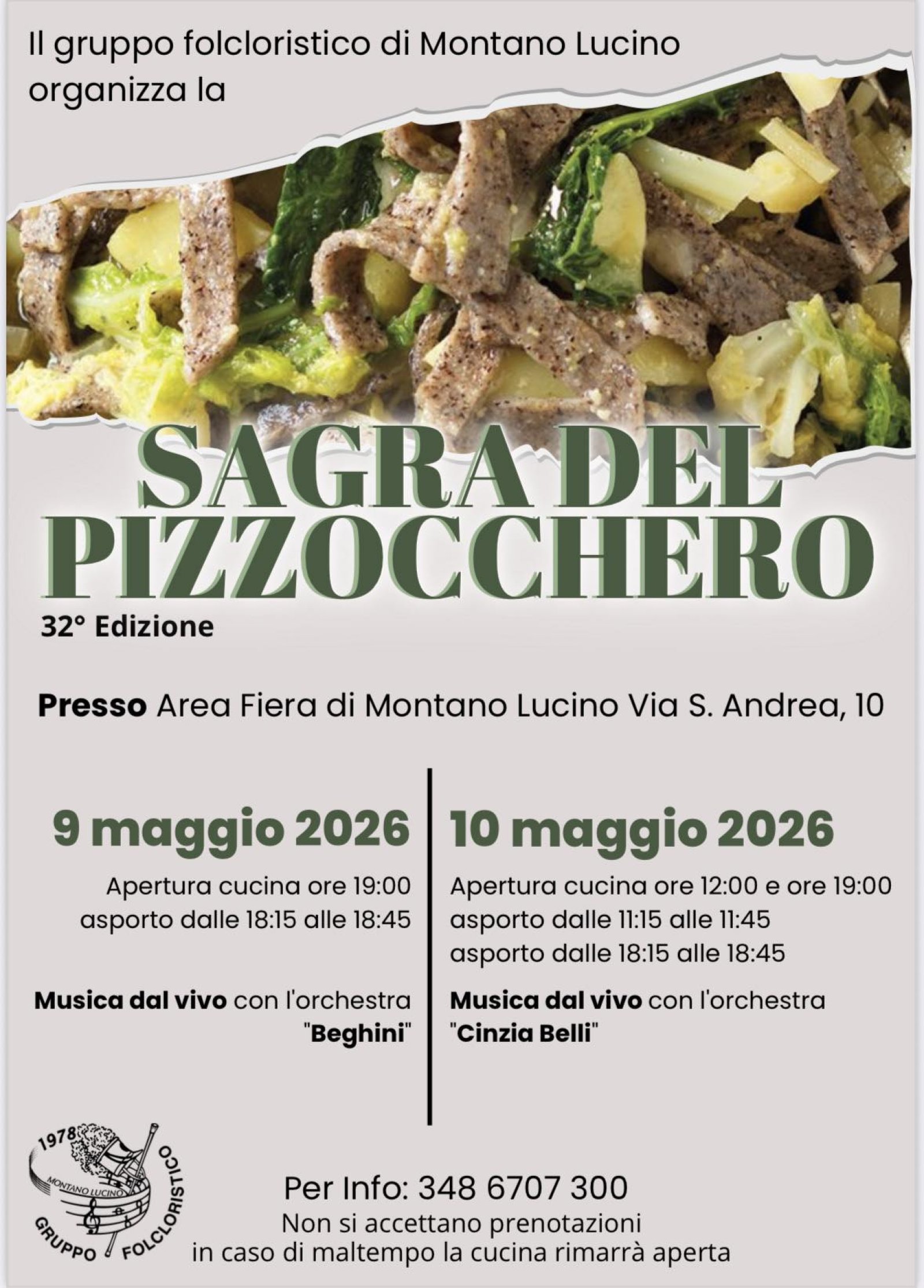 Sagra Del Pizzocchero Montano Lucino