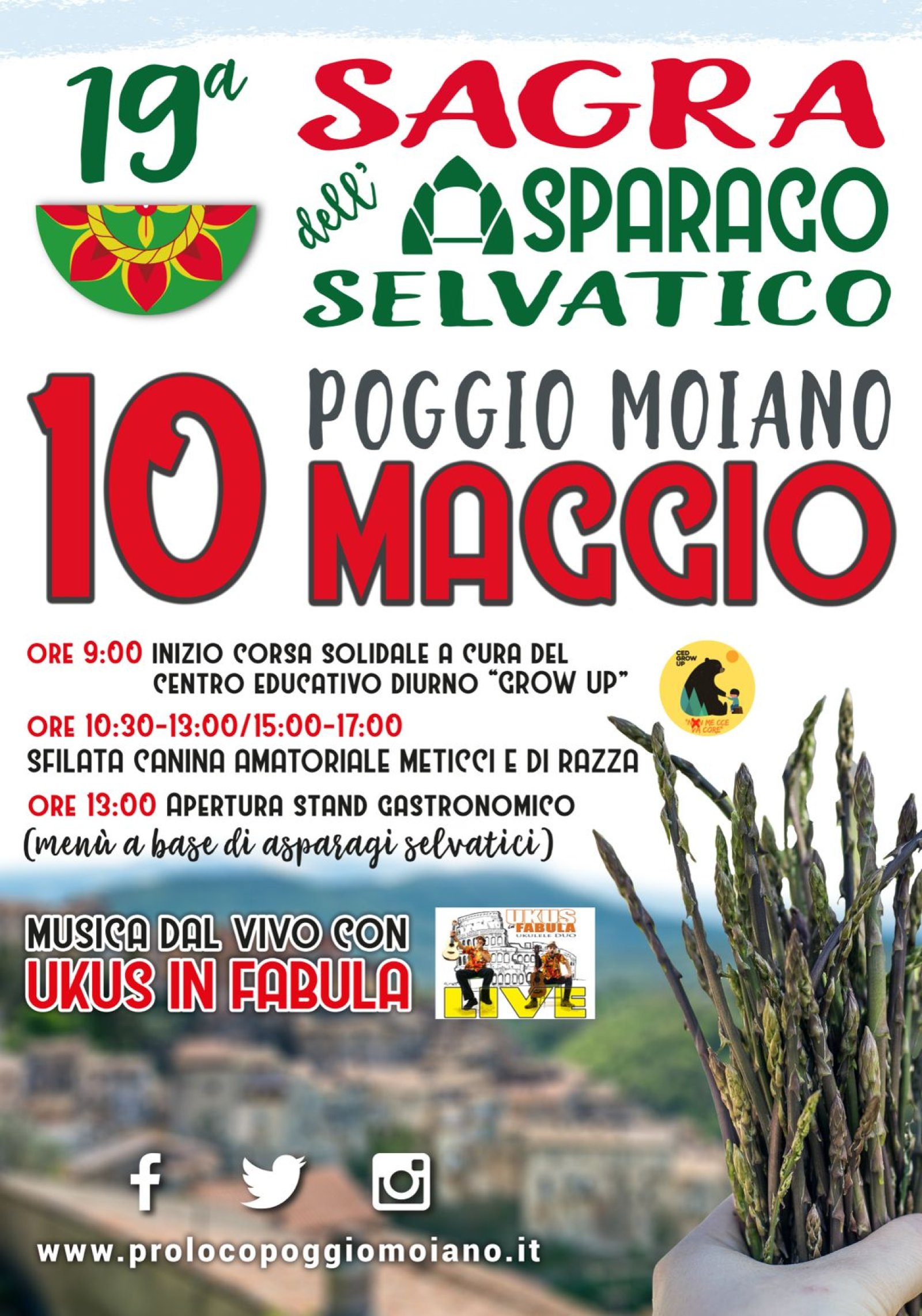 Sagra Dell'Asparago Selvatico Poggio Moiano Programma