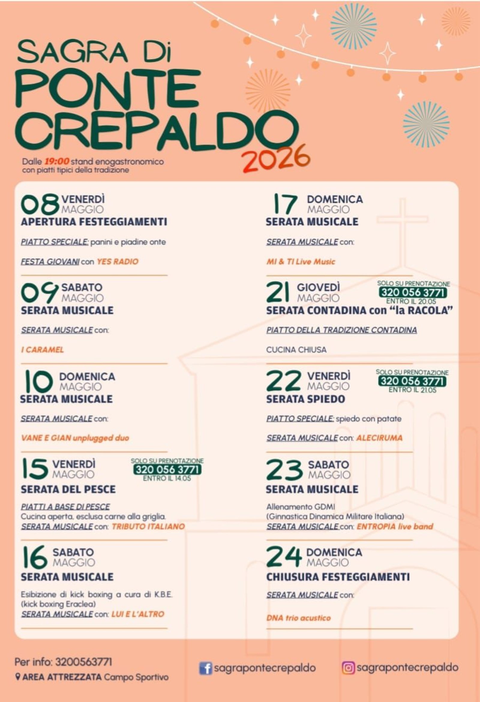 Sagra Di Ponte Crepaldo A Eraclea Programma