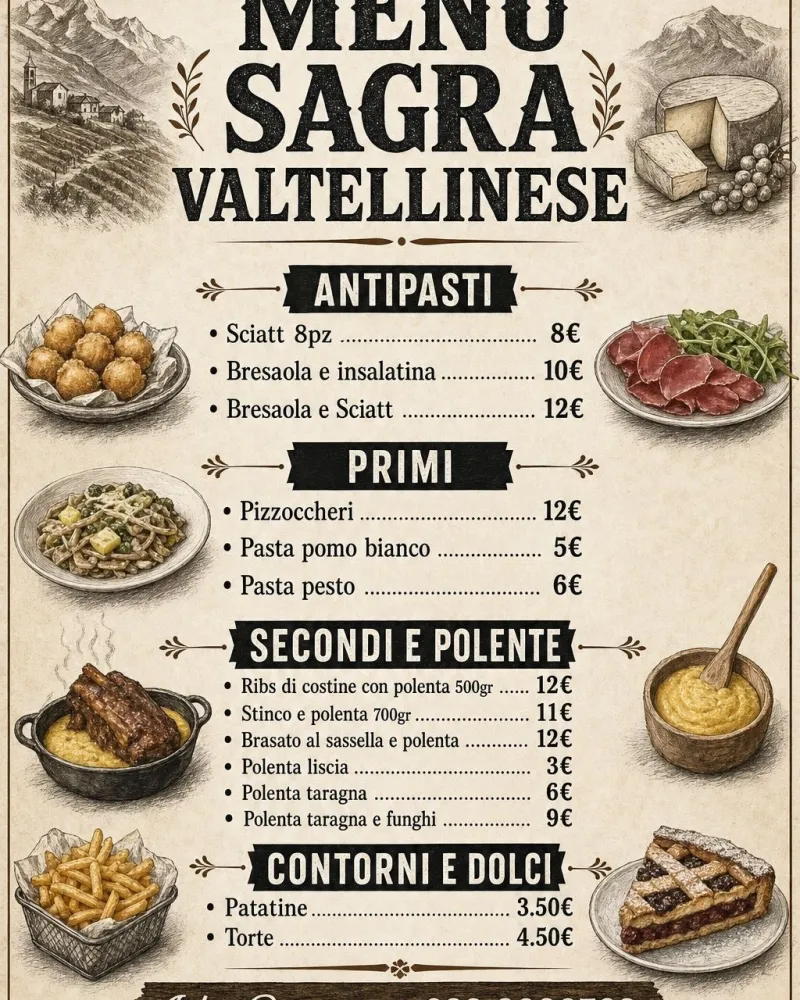 Sagra Valtellinese Comun Nuovo Menu